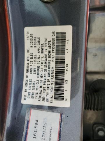 1HGCR2F81FA079324 - 2015 HONDA ACCORD EXL 灰色 照片 13