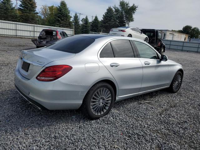 55SWF4KBXFU044272 - 2015 MERCEDES-BENZ C 300 4MATIC SILVER photo 3