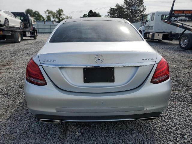55SWF4KBXFU044272 - 2015 MERCEDES-BENZ C 300 4MATIC SILVER photo 6