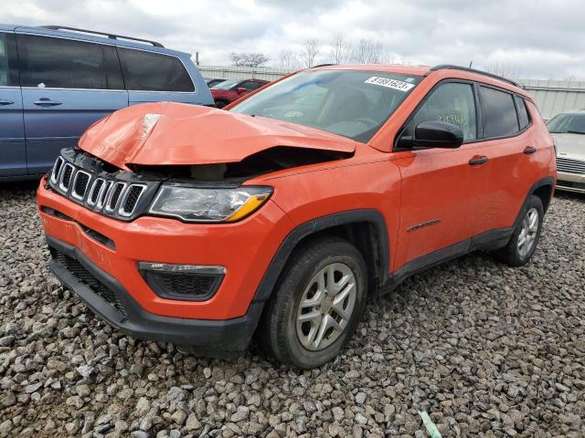 3C4NJCAB0JT107073 - 2018 JEEP COMPASS SPORT ORANGE photo 1