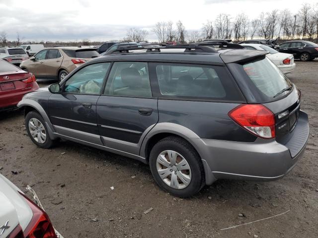 4S4BP60C097341528 - 2009 SUBARU OUTBACK GRAY photo 2