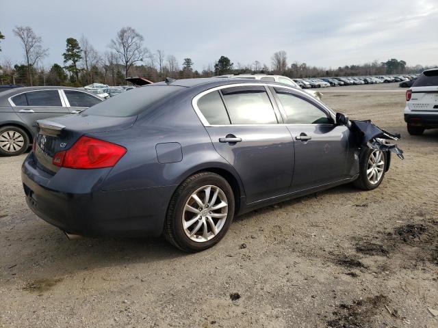 JNKCV61E89M309750 - 2009 INFINITI G37 BASE BLUE photo 3