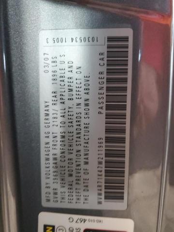 WVWAR71K47W211969 - 2007 VOLKSWAGEN RABBIT GRAY photo 13