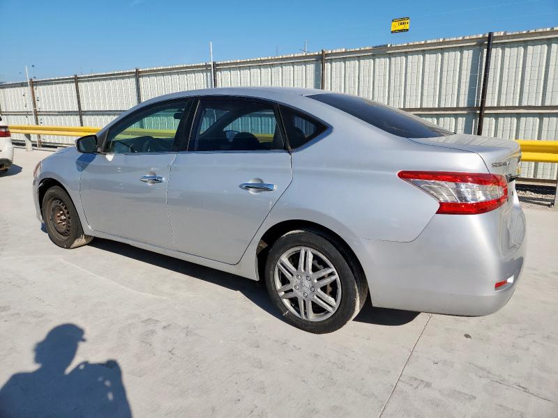 1N4AB7AP2DN910167 - 2013 NISSAN SENTRA S SILVER photo 2