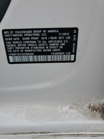 1VWBP7A31DC066239 - 2013 VOLKSWAGEN PASSAT SE Ağ foto 13