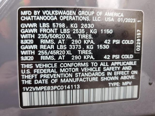 1V2VMPE83PC014113 - 2023 VOLKSWAGEN ID.4 PRO S ნაცრისფერი ფოტო 12