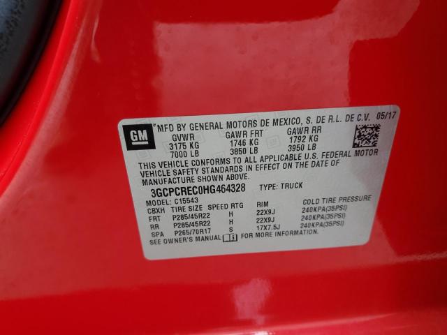 3GCPCREC0HG464328 - 2017 CHEVROLET SILVERADO C1500 LT 红色 照片 12