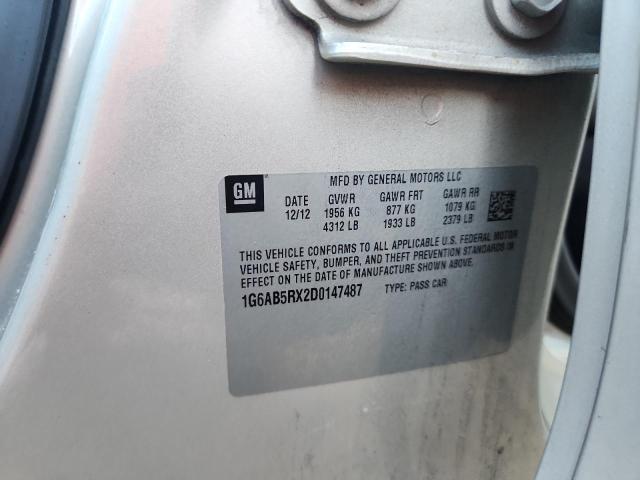 1G6AB5RX2D0147487 - 2013 CADILLAC ATS LUXURY Braun Foto 12