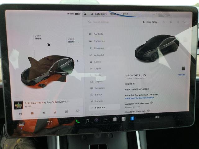 5YJ3E1EA3JF108329 - 2018 TESLA MODEL 3 Чорний фото 9