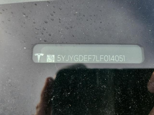 5YJYGDEF7LF014051 - 2020 TESLA MODEL Y 蓝色 照片 14