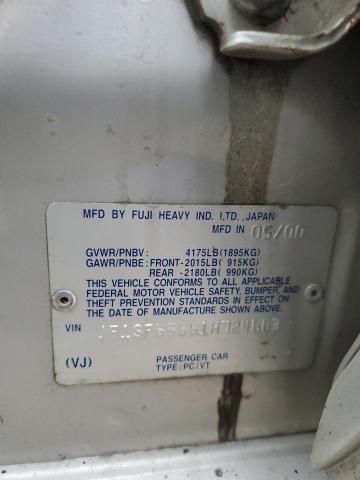 JF1SF65661H724663 - 2001 SUBARU FORESTER S SILVER photo 12