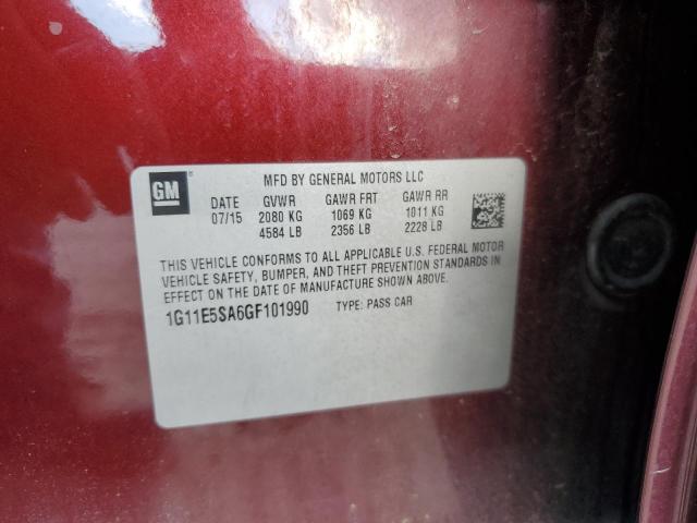 1G11E5SA6GF101990 - 2016 CHEVROLET MALIBU LIM LTZ BURGUNDY photo 12