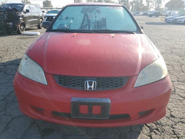 1HGEM22155L029805 - 2005 HONDA CIVIC DX VP Rouge photo 5