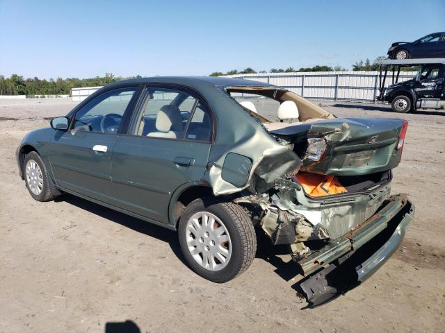 2HGES16594H501030 - 2004 HONDA CIVIC LX GREEN photo 2