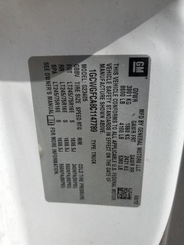 1GCWGFCA8C1147789 - 2012 CHEVROLET EXPRESS G2 Beyaz fotoğraf 13