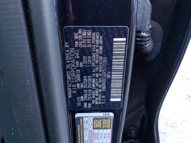 KNDRHDLG0P5170369 - 2023 KIA SORENTO EX BLUE photo 13