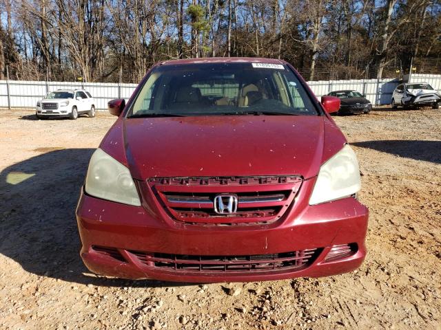 5FNRL38465B423794 - 2005 HONDA ODYSSEY EX RED photo 5