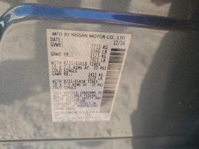 5N1DL0MN7HC516764 - 2017 INFINITI QX60 BLUE photo 13