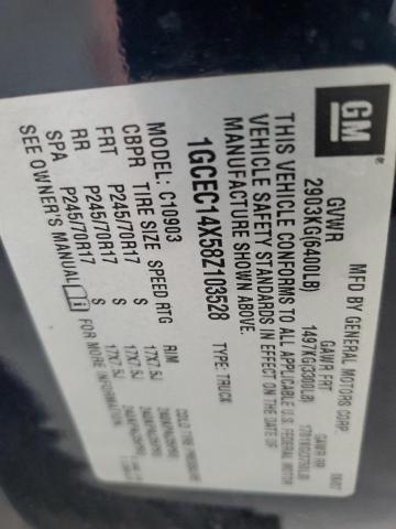 1GCEC14X58Z103528 - 2008 CHEVROLET SILVERADO C1500 Mavi foto 12