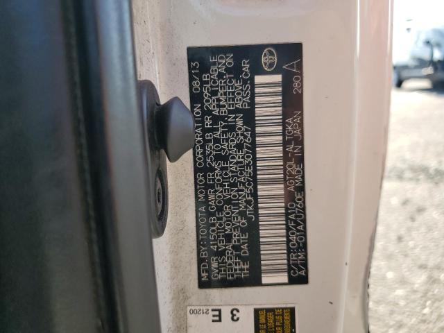 JTKJF5C75E3077647 - 2014 TOYOTA SCION TC WHITE photo 12