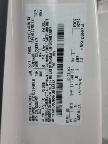 1FMCU0J90HUE15818 - 2017 FORD ESCAPE TITANIUM 白色 照片 13