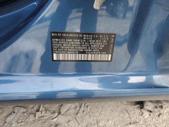 3VWCB7BU1LM006159 - 2020 VOLKSWAGEN JETTA S 蓝色 照片 12