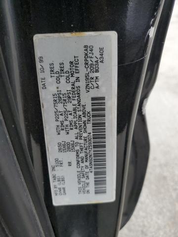 4TASN92N7YZ593074 - 2000 TOYOTA TACOMA XTRACAB PRERUNNER Czarny zdjęcie 12