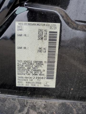 1N4BL4BV5KC239082 - 2019 NISSAN ALTIMA S BLACK photo 12