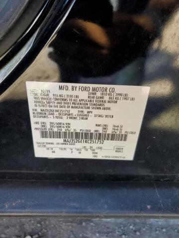 MAJ3S2GE1KC251752 - 2019 FORD ECOSPORT SE Czarny zdjęcie 13