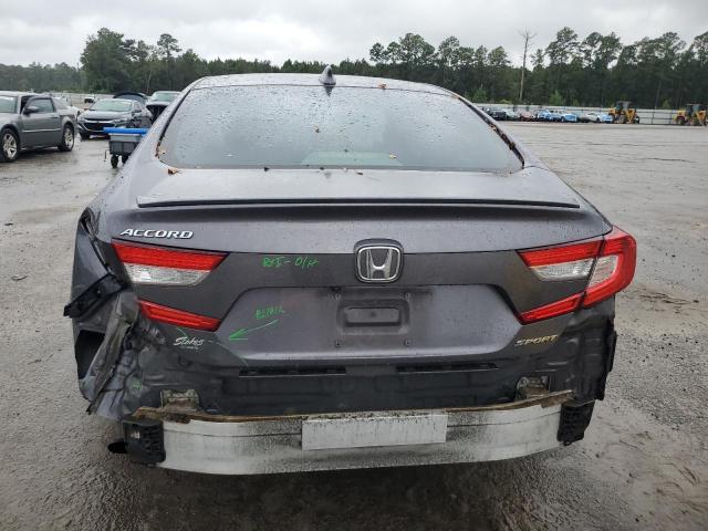 1HGCV1F36JA196979 - 2018 HONDA ACCORD SPORT ნაცრისფერი ფოტო 6