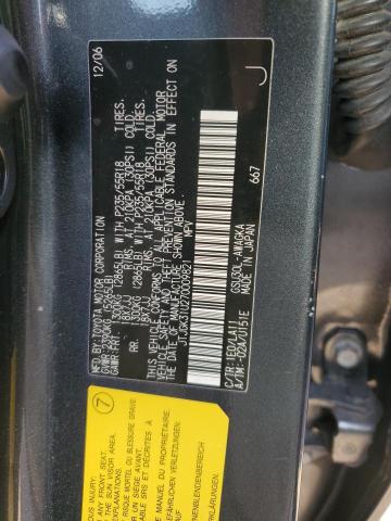 JTJGK31U270009821 - 2007 LEXUS RX 350 GRAY photo 12