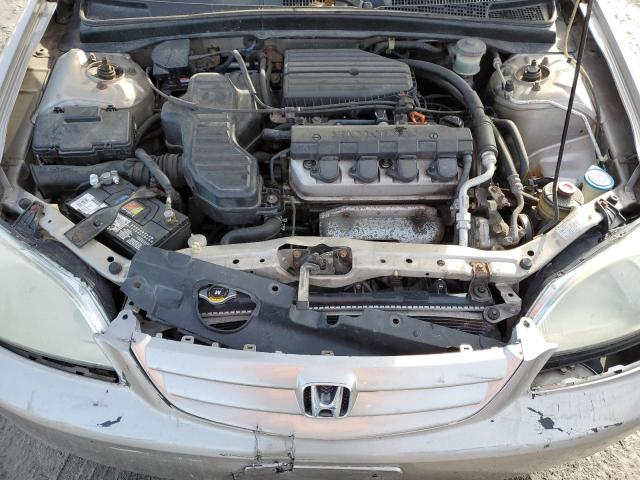 1HGES16532L000182 - 2002 HONDA CIVIC LX TAN photo 11