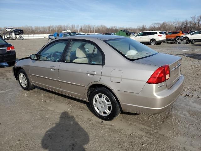 1HGES16532L000182 - 2002 HONDA CIVIC LX TAN photo 2