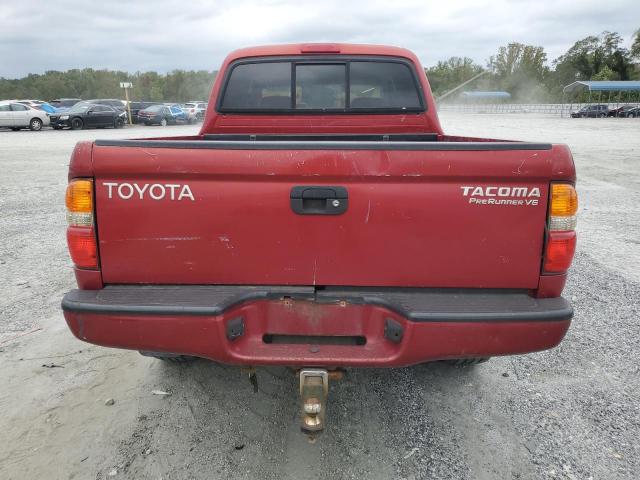 5TEGN92N42Z120044 - 2002 TOYOTA TACOMA DOUBLE CAB PRERUNNER BURGUNDY photo 6
