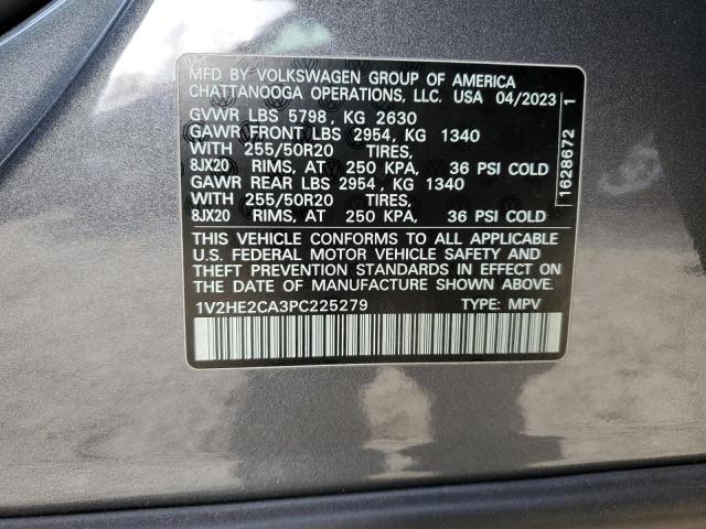 1V2HE2CA3PC225279 - 2023 VOLKSWAGEN ATLAS CROS SE Gris photo 14