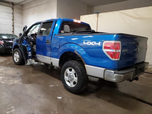 1FTEW1E85AFB93771 - 2010 FORD F150 SUPERCREW BLUE photo 2