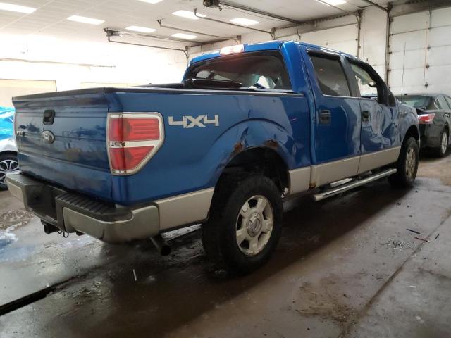 1FTEW1E85AFB93771 - 2010 FORD F150 SUPERCREW BLUE photo 3