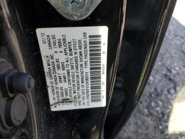 2HGFB2F51CH583313 - 2012 HONDA CIVIC LX Qara foto 12