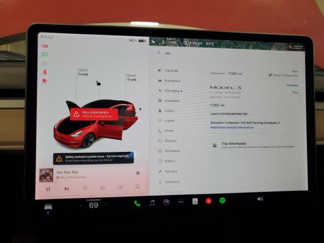 5YJ3E1EB2MF960782 - 2021 TESLA MODEL 3 RED photo 9