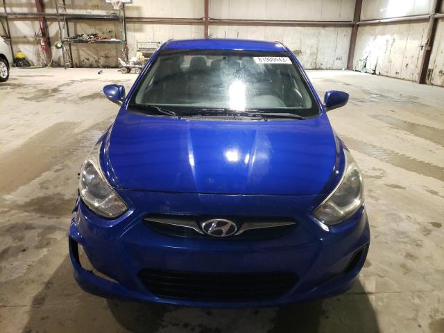 KMHCT4AE9EU597618 - 2014 HYUNDAI ACCENT GLS BLUE photo 5