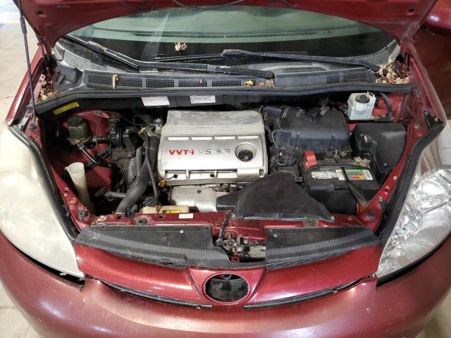 5TDZA22C06S463740 - 2006 TOYOTA SIENNA XLE BURGUNDY photo 12