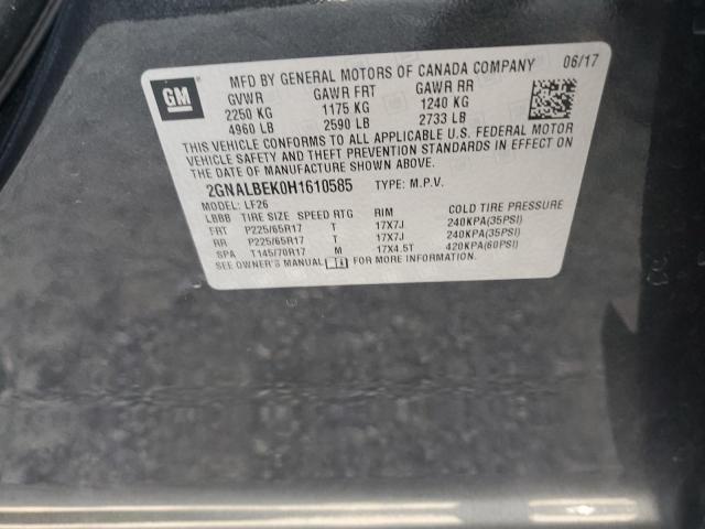 2GNALBEK0H1610585 - 2017 CHEVROLET EQUINOX LS 灰色 照片 13