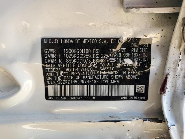 3CZRZ1H59PM746189 - 2023 HONDA HR-V SPORT 白色 照片 13