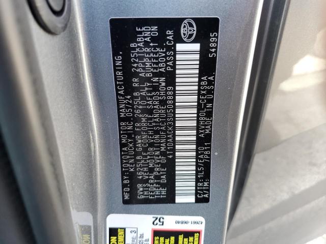 4T1DAACK3SU508889 - 2025 TOYOTA CAMRY XSE GRAY photo 12