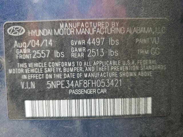 5NPE34AF8FH053421 - 2015 HYUNDAI SONATA SPORT 蓝色 照片 12