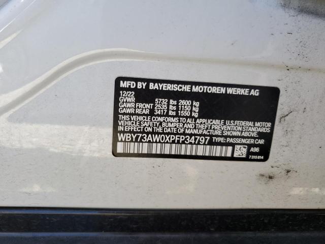 WBY73AW0XPFP34797 - 2023 BMW I4 EDRIVE 40 Ақ фото 12