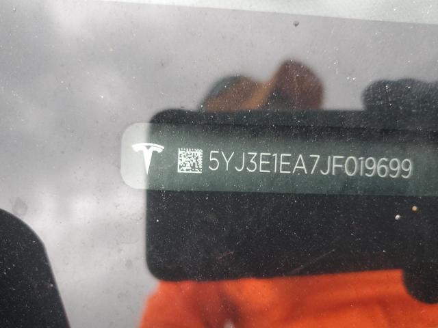 5YJ3E1EA7JF019699 - 2018 TESLA MODEL 3 თეთრი ფოტო 12