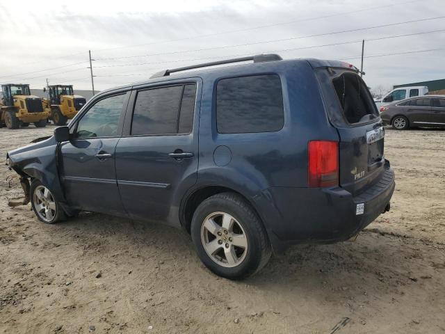 5FNYF4H56BB065206 - 2011 HONDA PILOT EXL BLUE photo 2