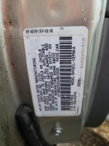 4T1BG22K91U805595 - 2001 TOYOTA CAMRY CE SILVER photo 12