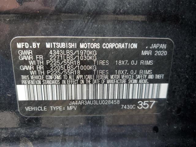 JA4AR3AU3LU028458 - 2020 MITSUBISHI OUTLANDER ES BLACK photo 14